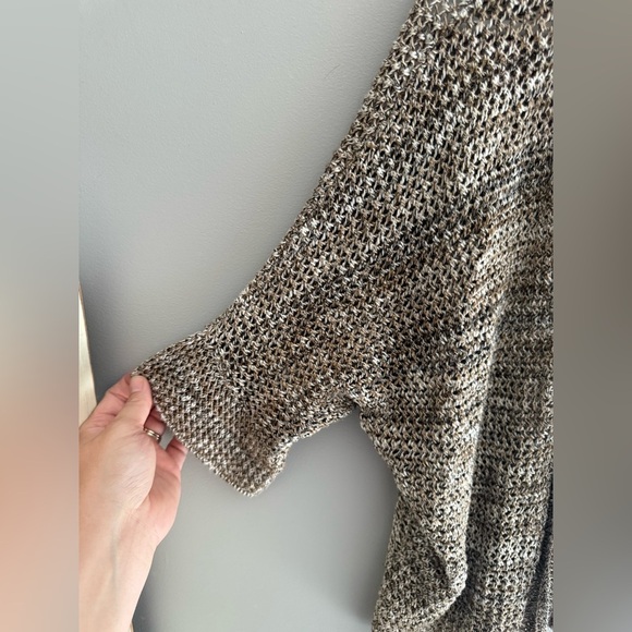 Dressbarn Knit Short Sleeve Open Front Cardigan Women’s SZ M Brown Casual Dressy - Picture 3 of 8